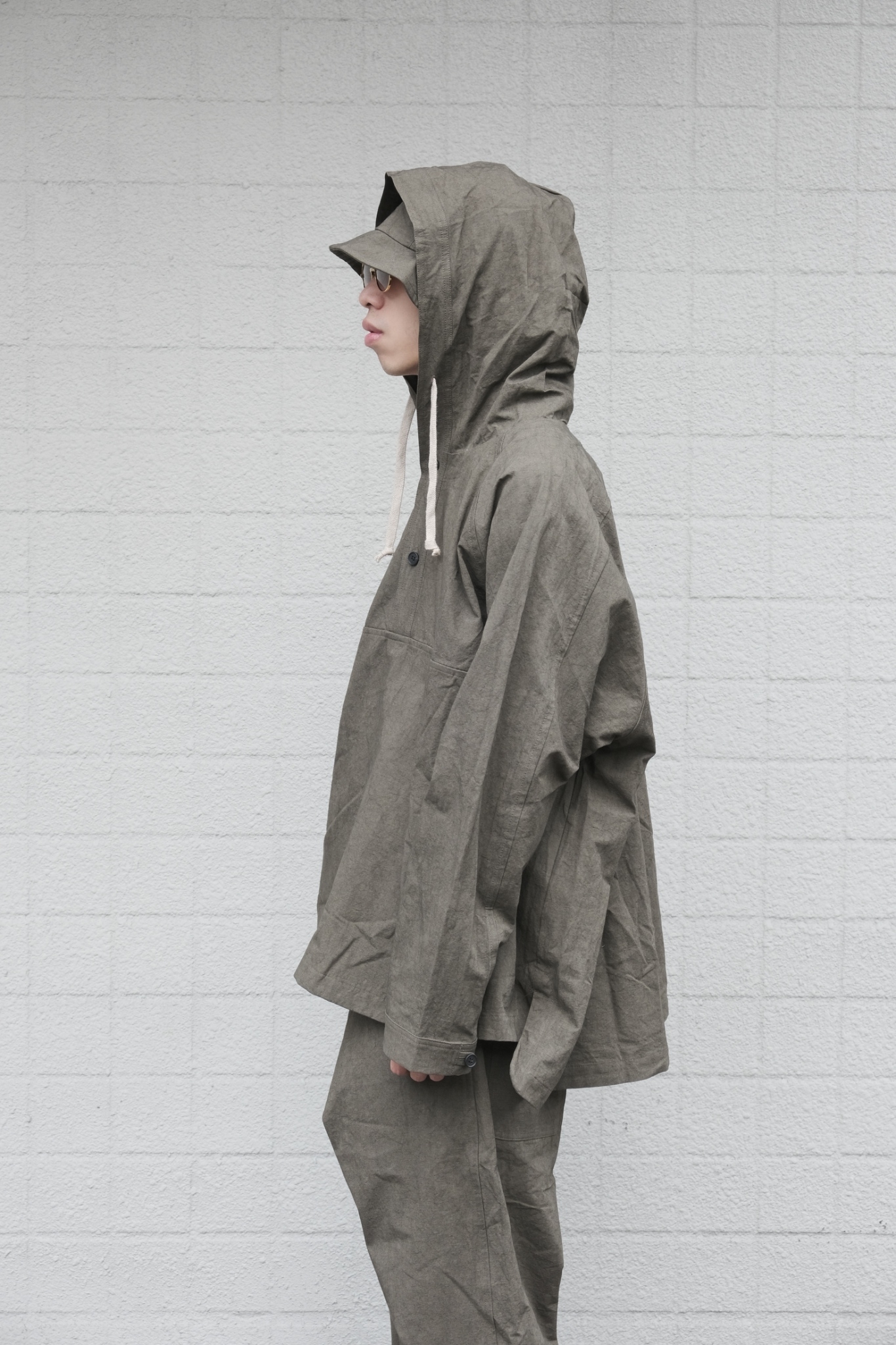 O PROJECT WATER-REPELLENT PADDED POPLIN HOODED PULLOVER