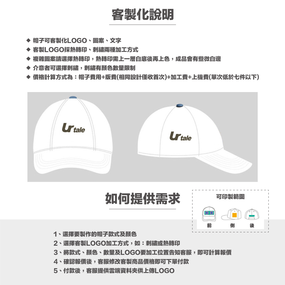 營業用可客製LOGO鴨舌帽