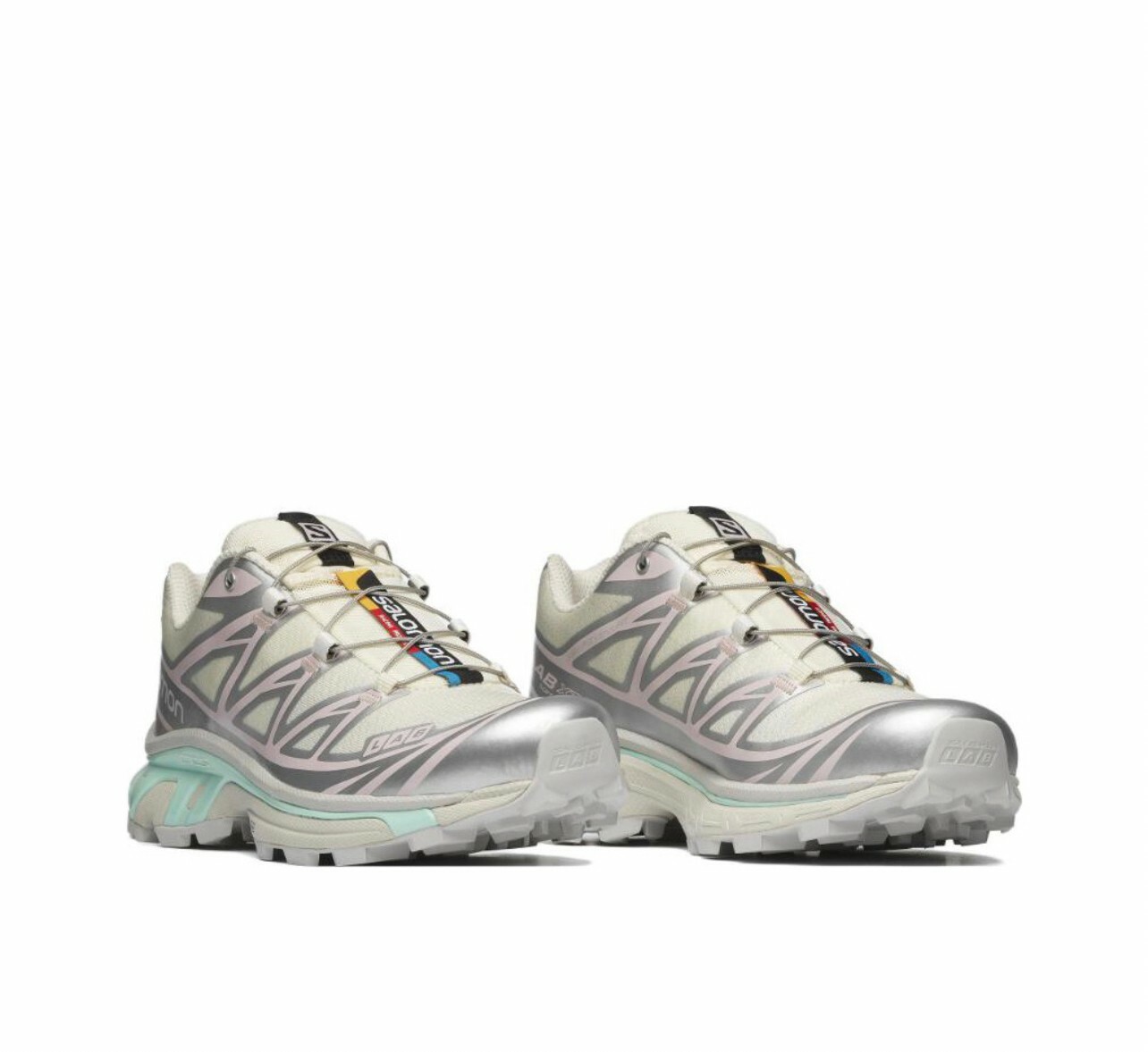 代購 Salomon XT-6 系列 戶外功能鞋 跑步鞋 男女同款 搖藍粉 MAR-