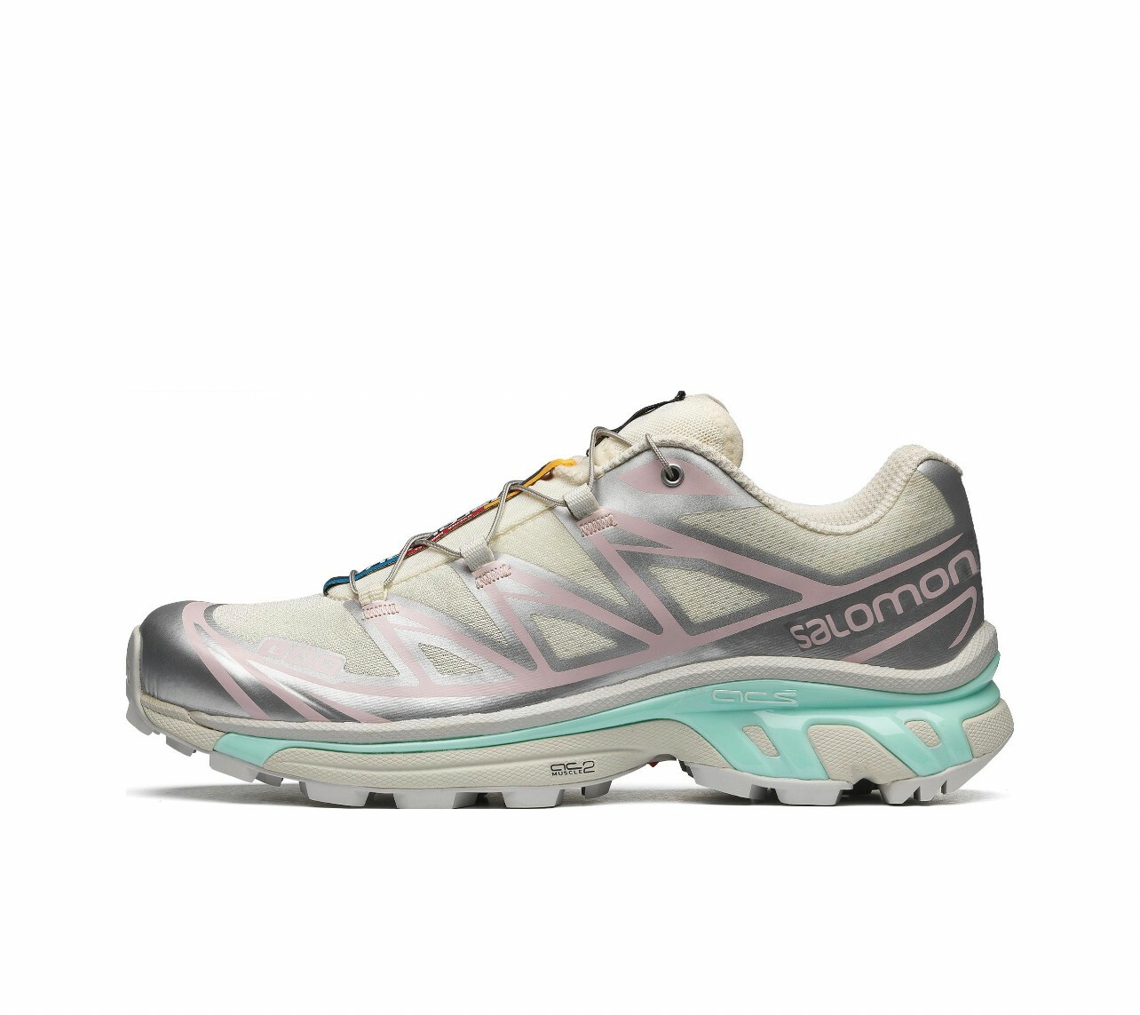 代購 Salomon XT-6 系列 戶外功能鞋 跑步鞋 男女同款 搖藍粉 MAR-
