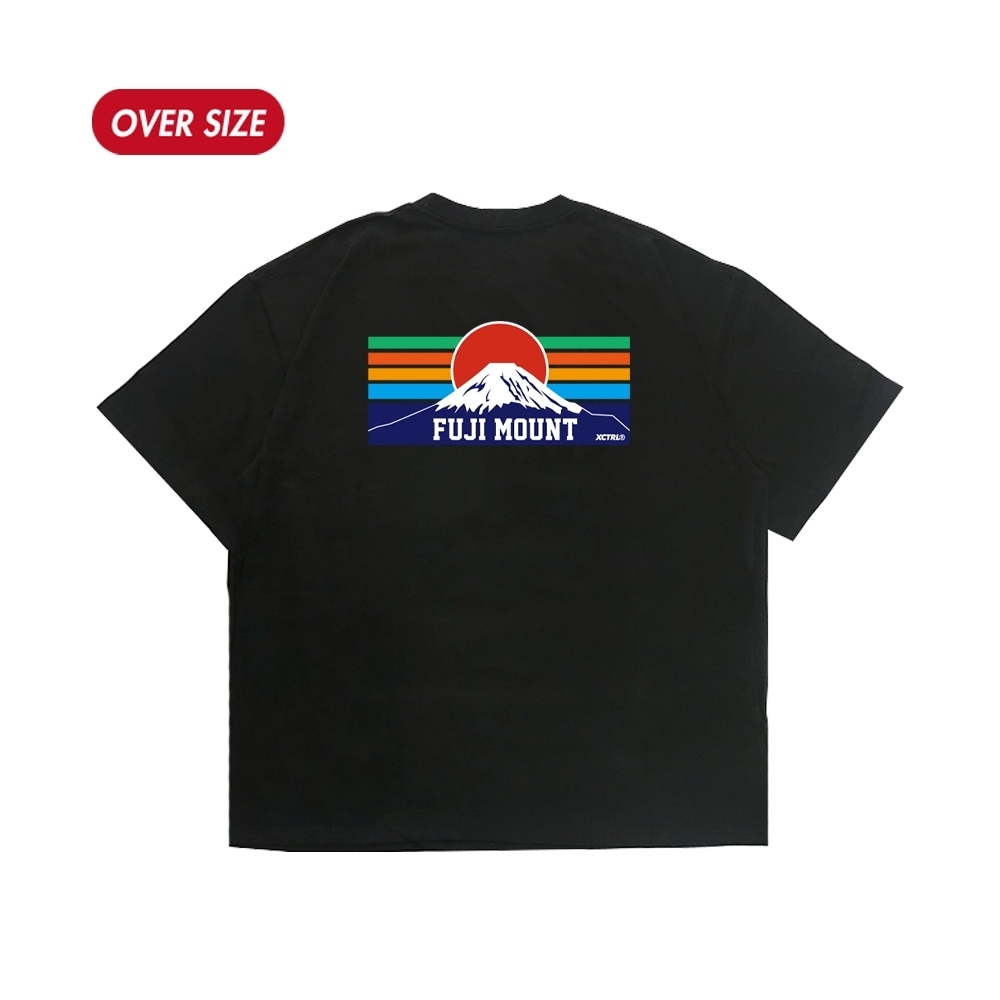 XCTRL 多彩富士山短T-黑