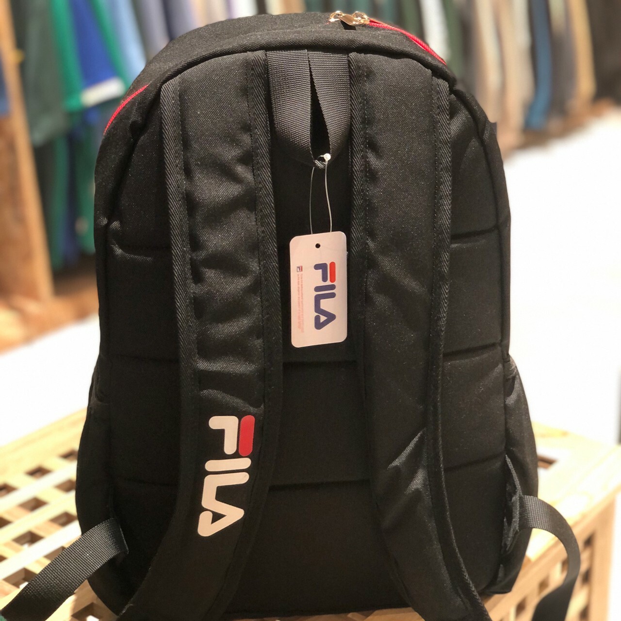 FILA 大LOGO後背包 BPT-9001-BK