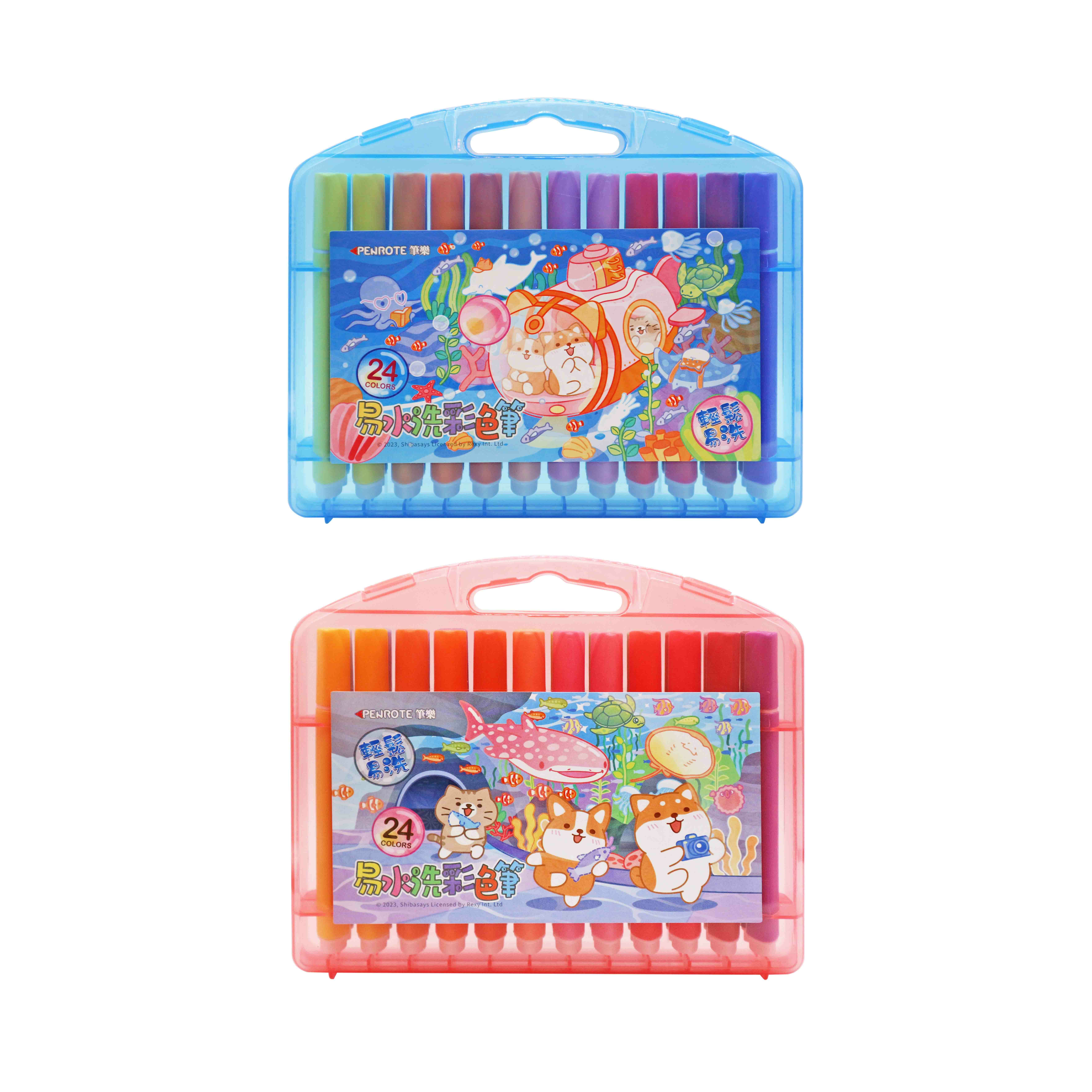 【PENROTE筆樂】柴語錄24色易水洗彩色筆