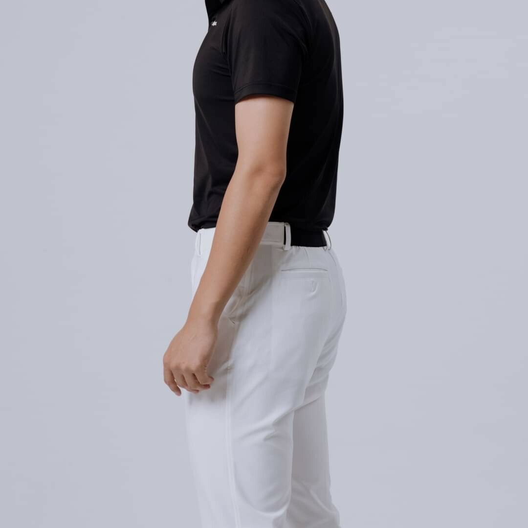 Selflogue Men's High Stretch Golf Pants - White