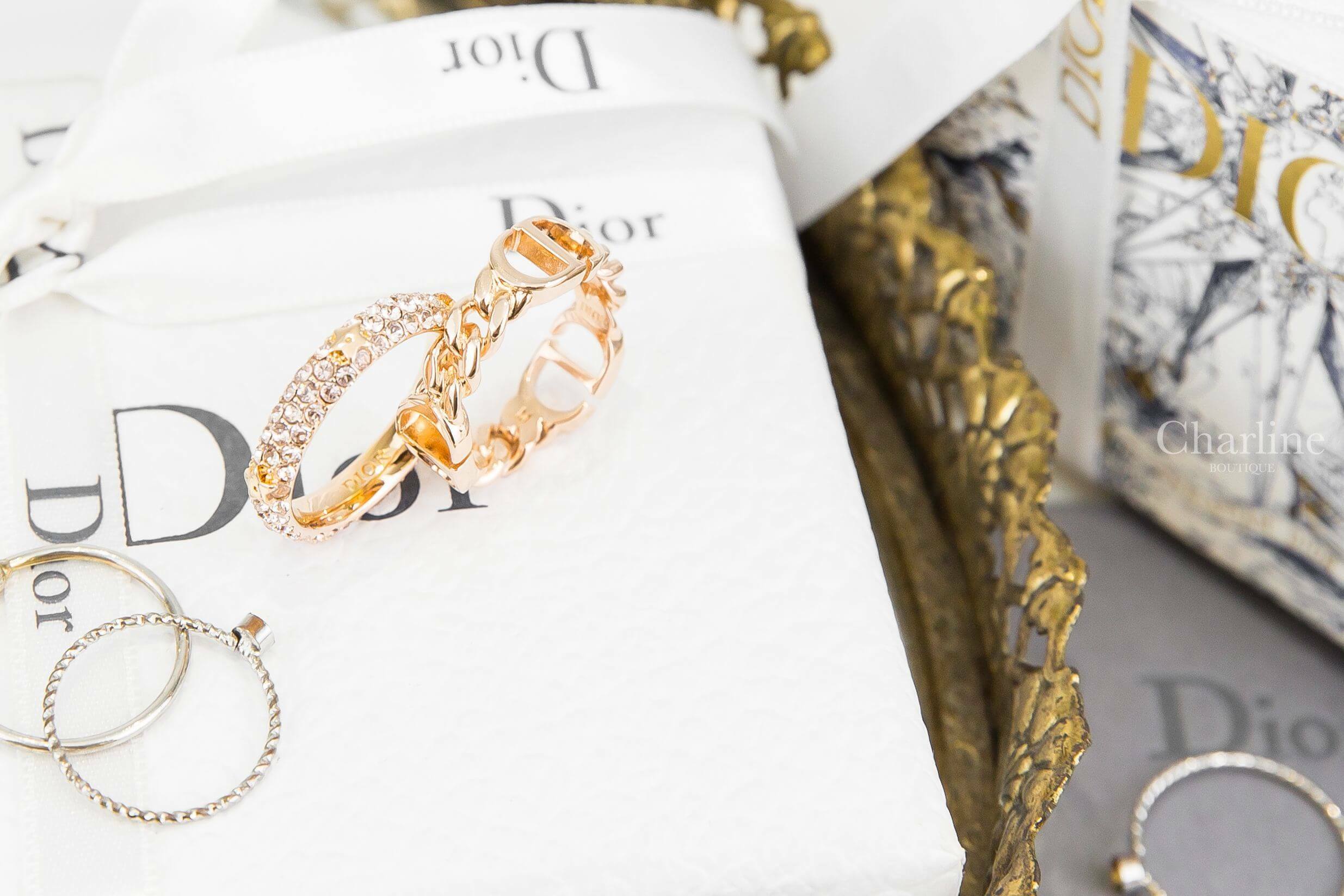 Dior Petit CD Ring Set 玫瑰金CD/水鑽星星戒指兩件組-Charline Boutique 精品代購