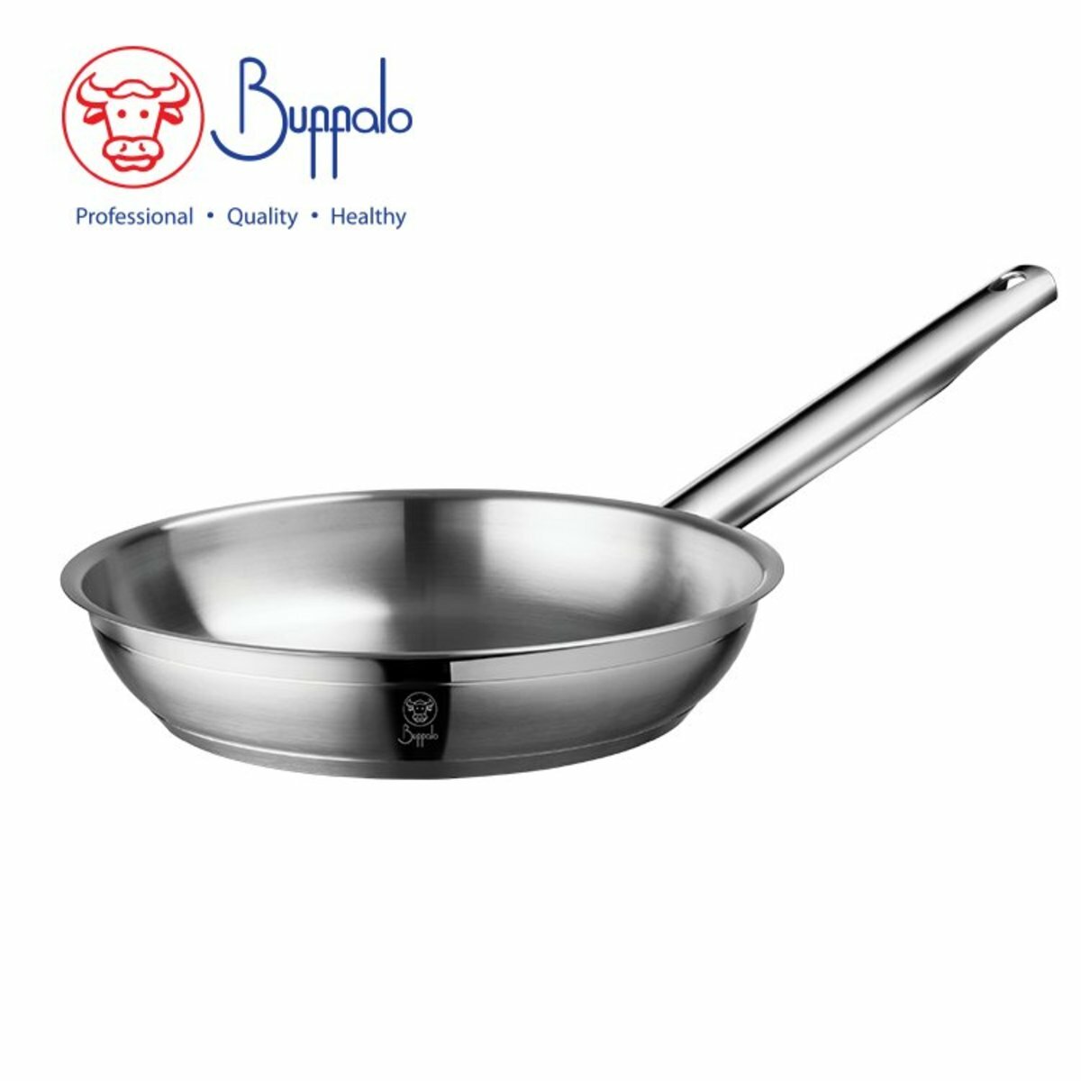 BUFFALO 牛頭牌 EXCITE 28CM不銹鋼加厚底單柄煎鍋 (34028F)