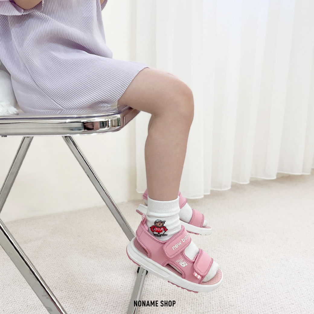 NEW BALANCE NB 韓國 童鞋 涼鞋 魔鬼氈 LOGO 三色