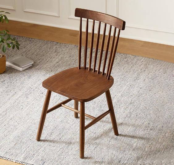 富士胡桃竪條餐椅B款 FS-B3121