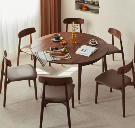 盧森堡胡桃木摺疊餐桌 LSB-B5117