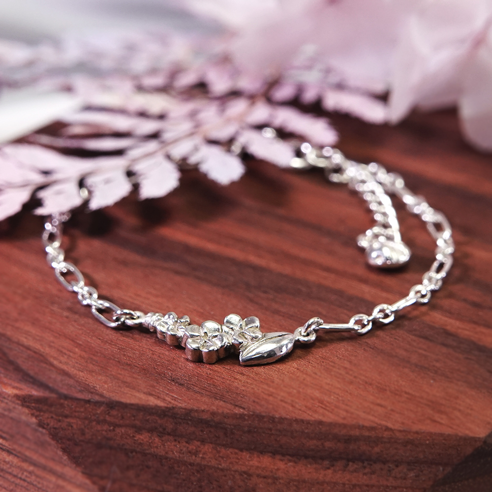 星辰花 牡羊座星座花 925純銀手鍊