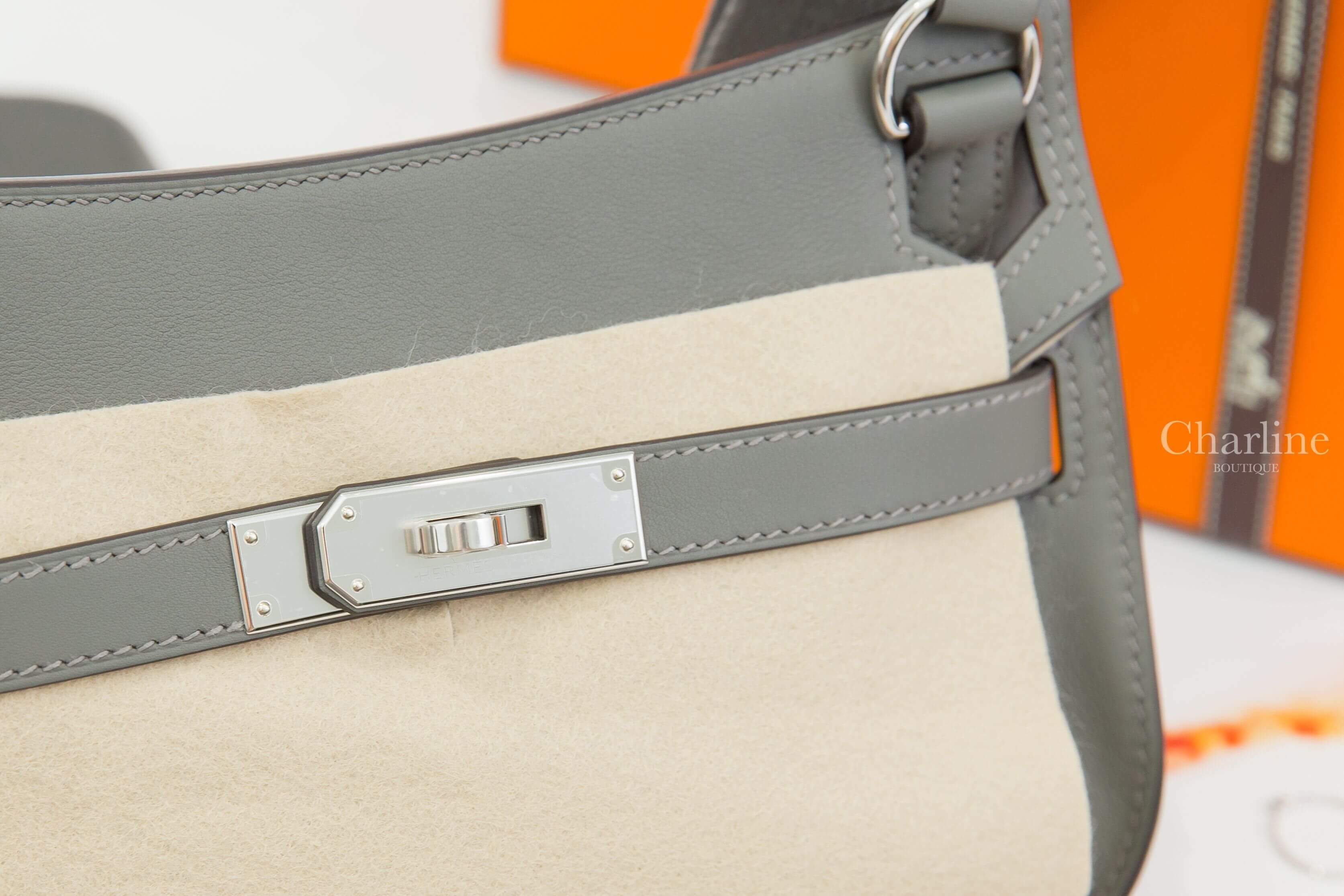 Hermès Jypsiere Mini 0L Gris Meyer Veau Swift 積雨雲灰銀釦迷你肩背包