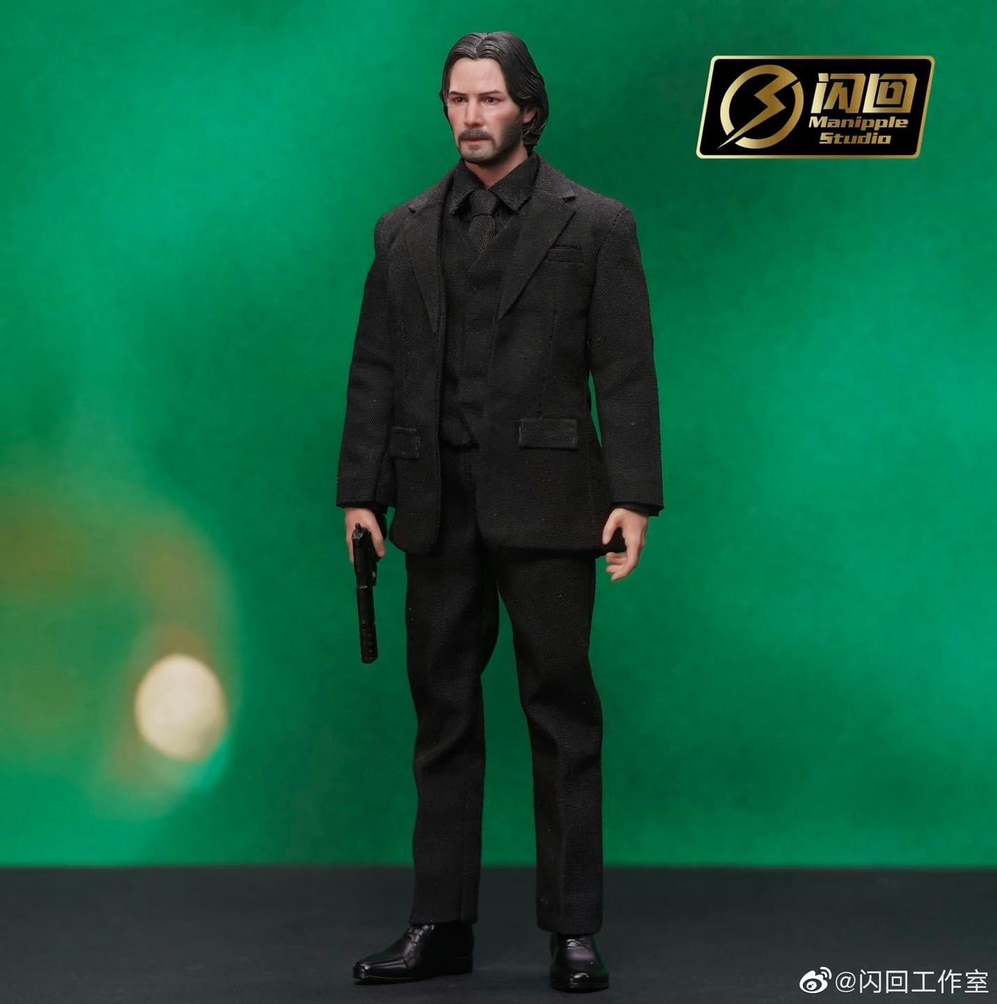 (In Stock) Manipple 1/12 Mr. Wick Cloth Action Figure (S.H.F/ MAFEX Size)