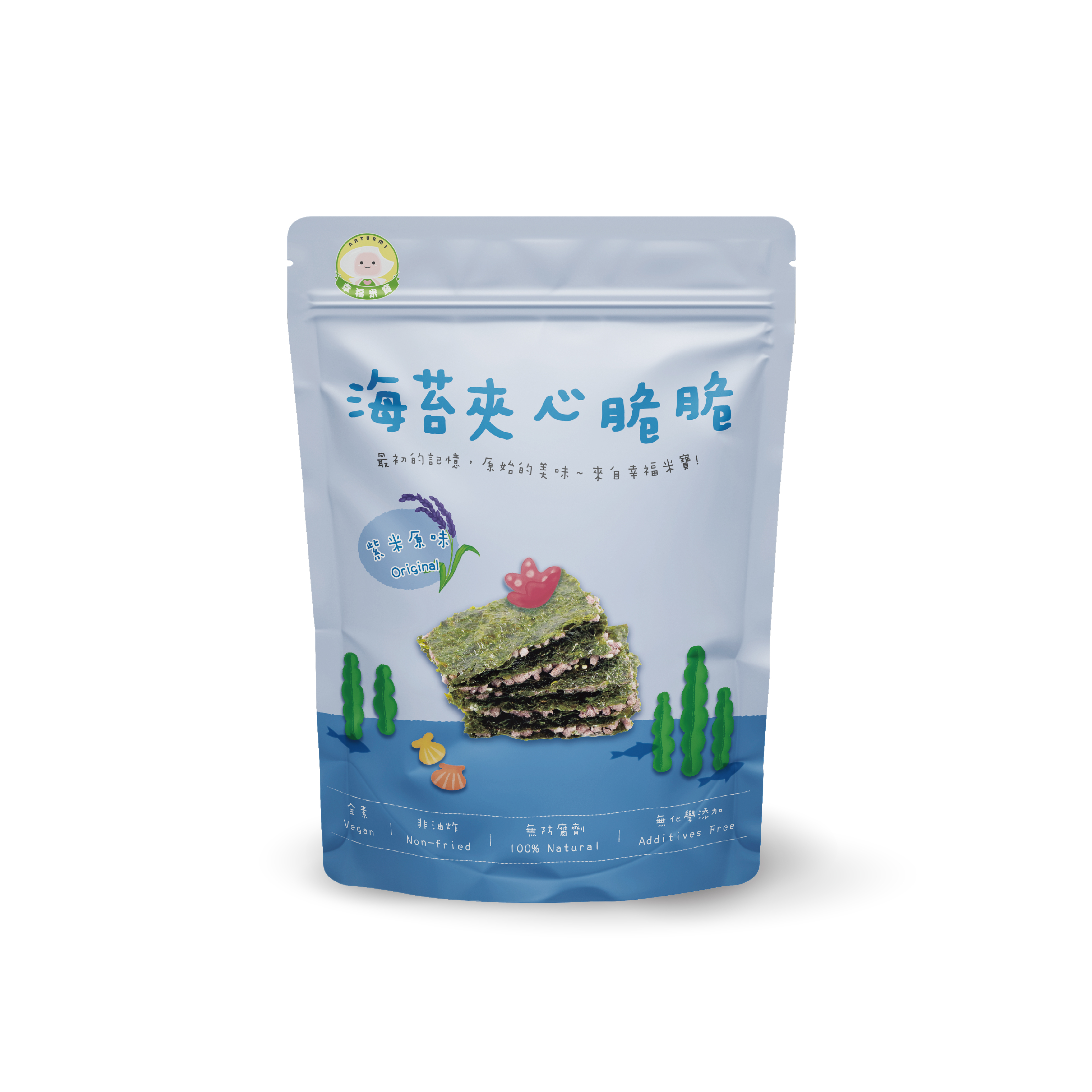 幸福米寶  海苔夾心脆脆 - 紫米原味