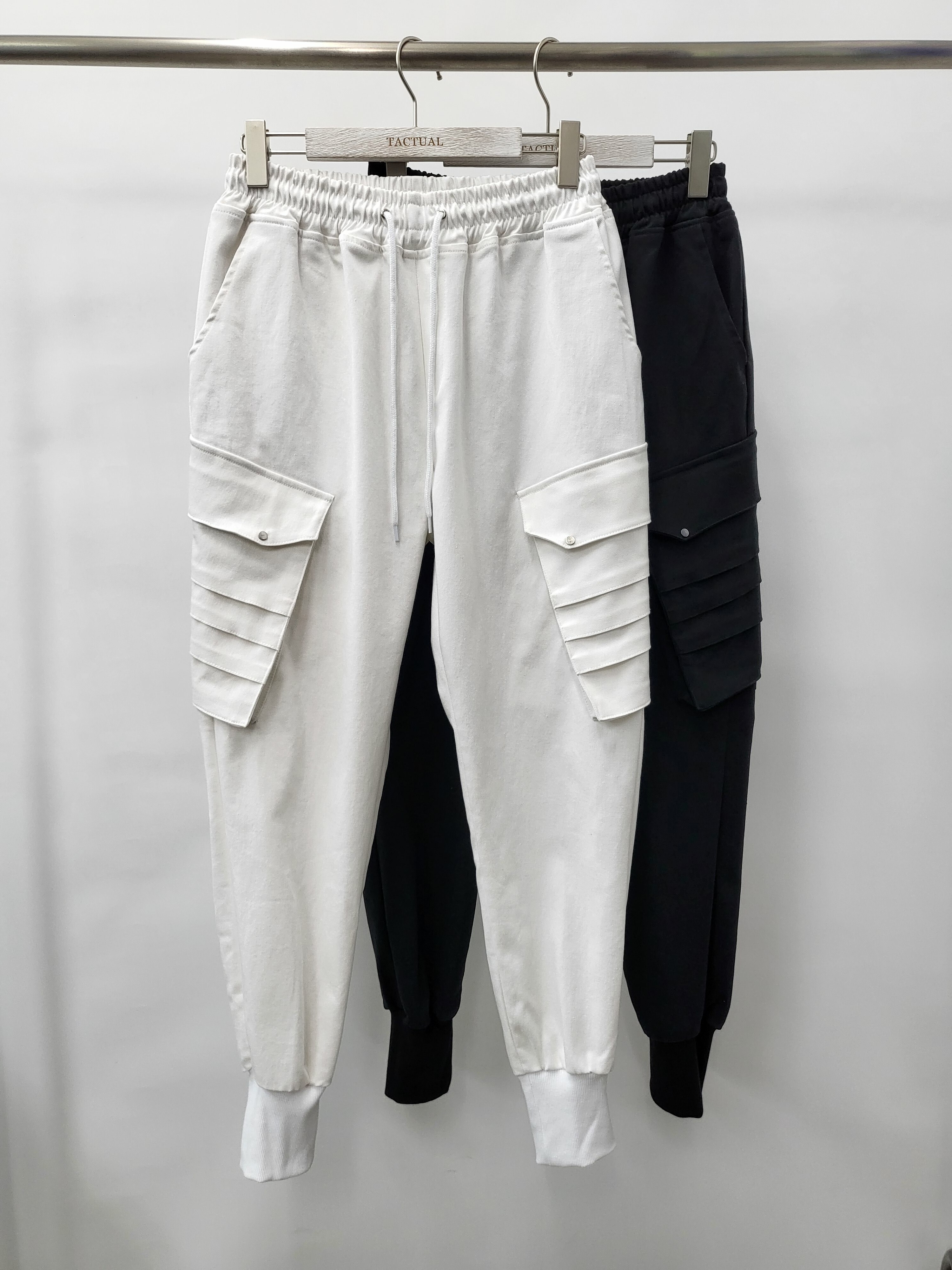 淨色修身工裝束腳褲 P2297