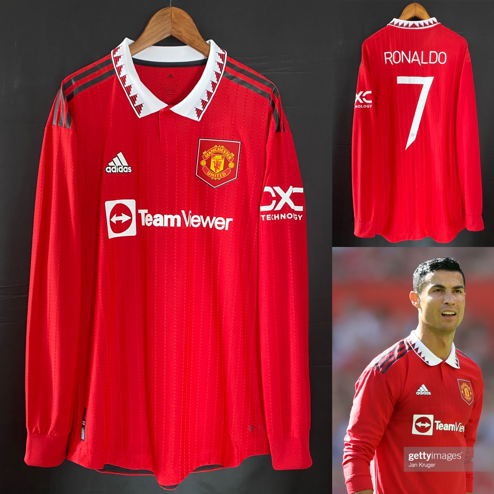 Manchester United 2021 2022 RONALDO #7 Home Football Shirt Adidas