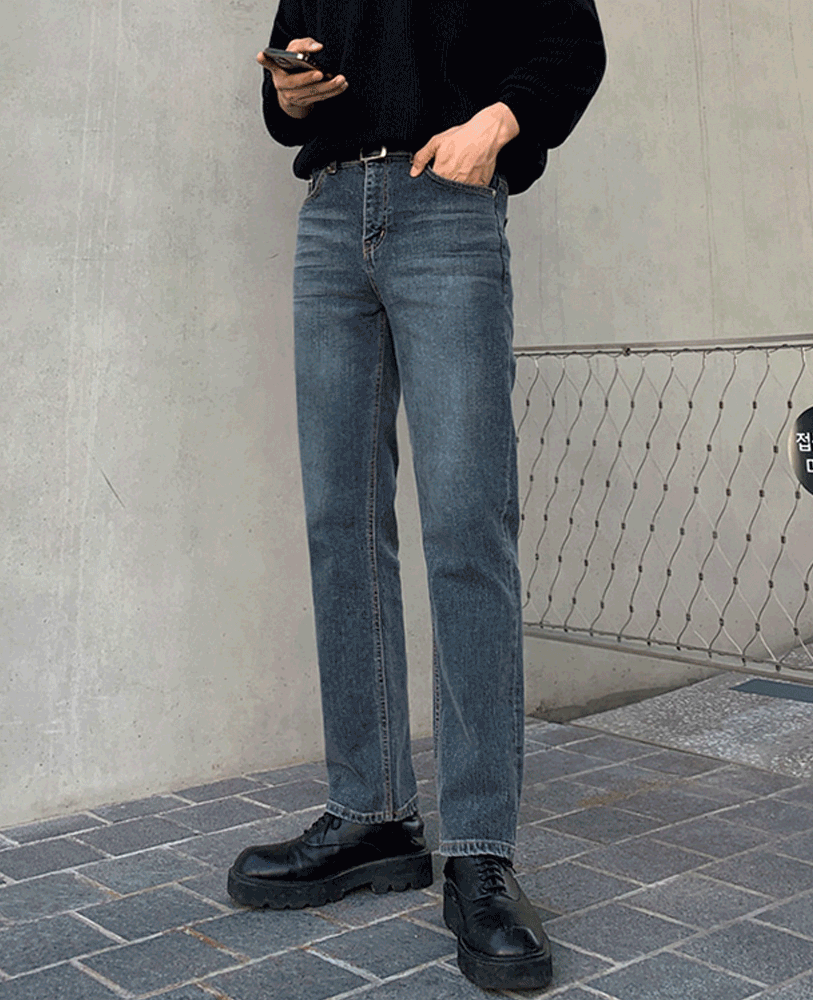 阿爾修身直筒牛仔褲 / 淺藍2L / 不提供退換貨