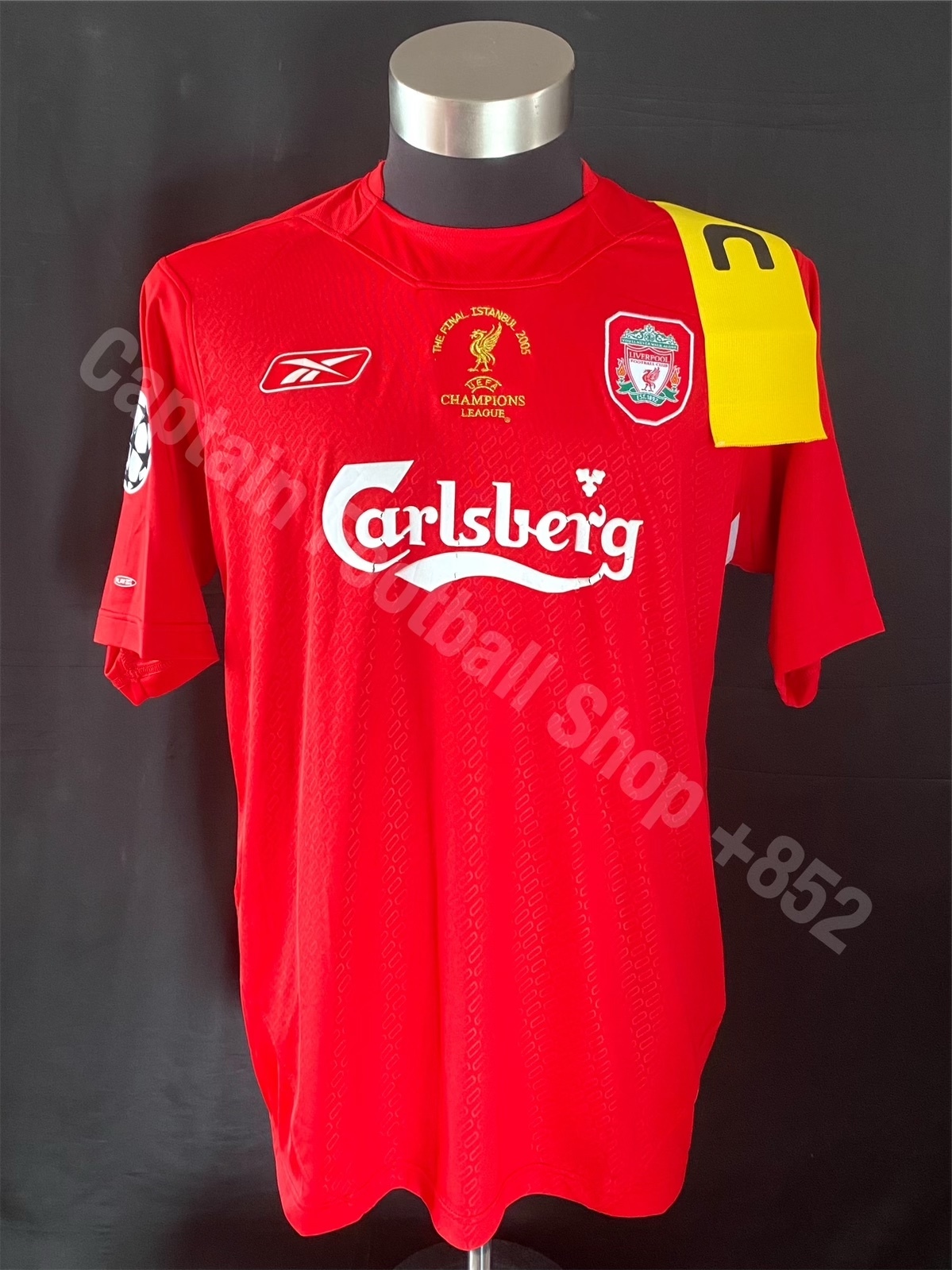 Liverpool 2005 UEFA Champions League Final Reebok Home Shirt #8 GERRARD