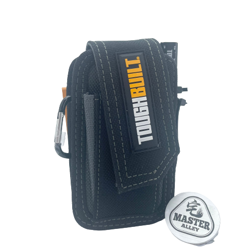 智慧型手機袋,附記事本和鉛筆袋 - 相容於大多數工具腰帶,重型結構 - (TB-33)