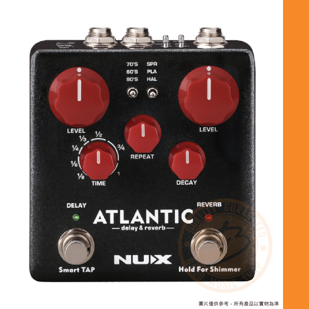 【中古美品】NUX Atlantic Delay & Reverb 箱付 NUX Atlantic Delay & Reverb Pedal | Sweetwater