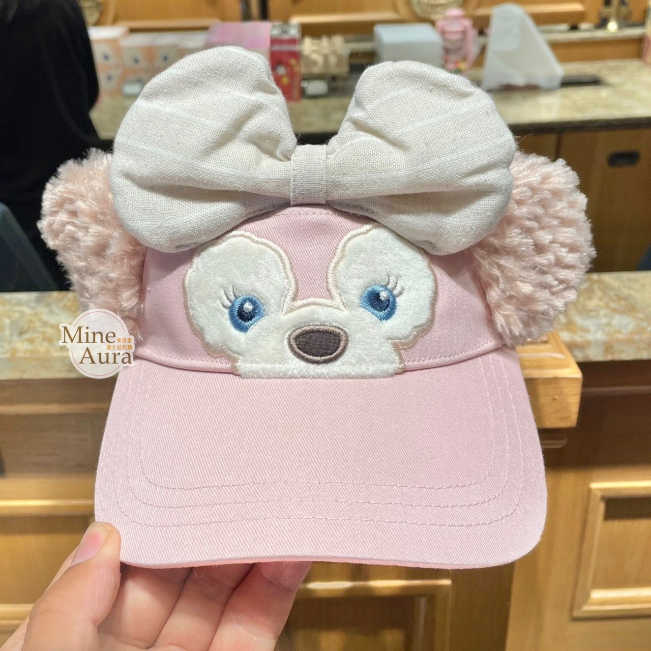 雪莉玫 ShellieMay 絨毛 立體耳朵 造型 中空 遮陽帽 帽子 -上海迪士尼樂園