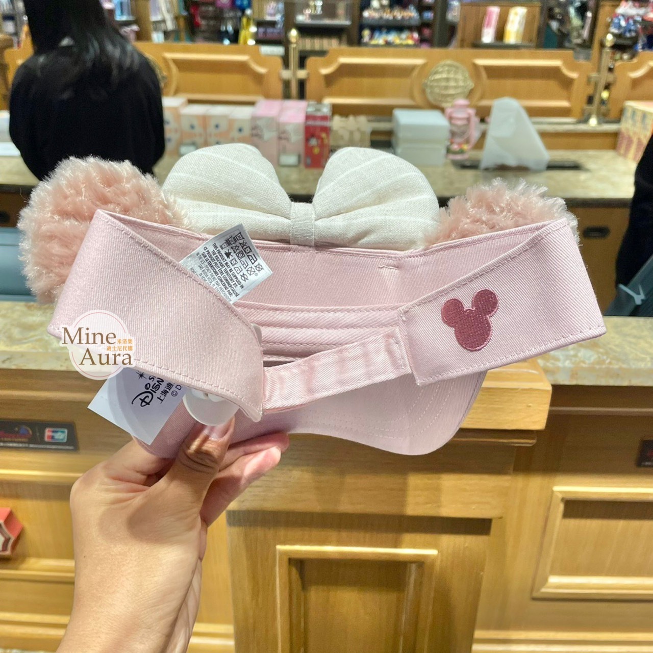 雪莉玫 ShellieMay 絨毛 立體耳朵 造型 中空 遮陽帽 帽子 -上海迪士尼樂園