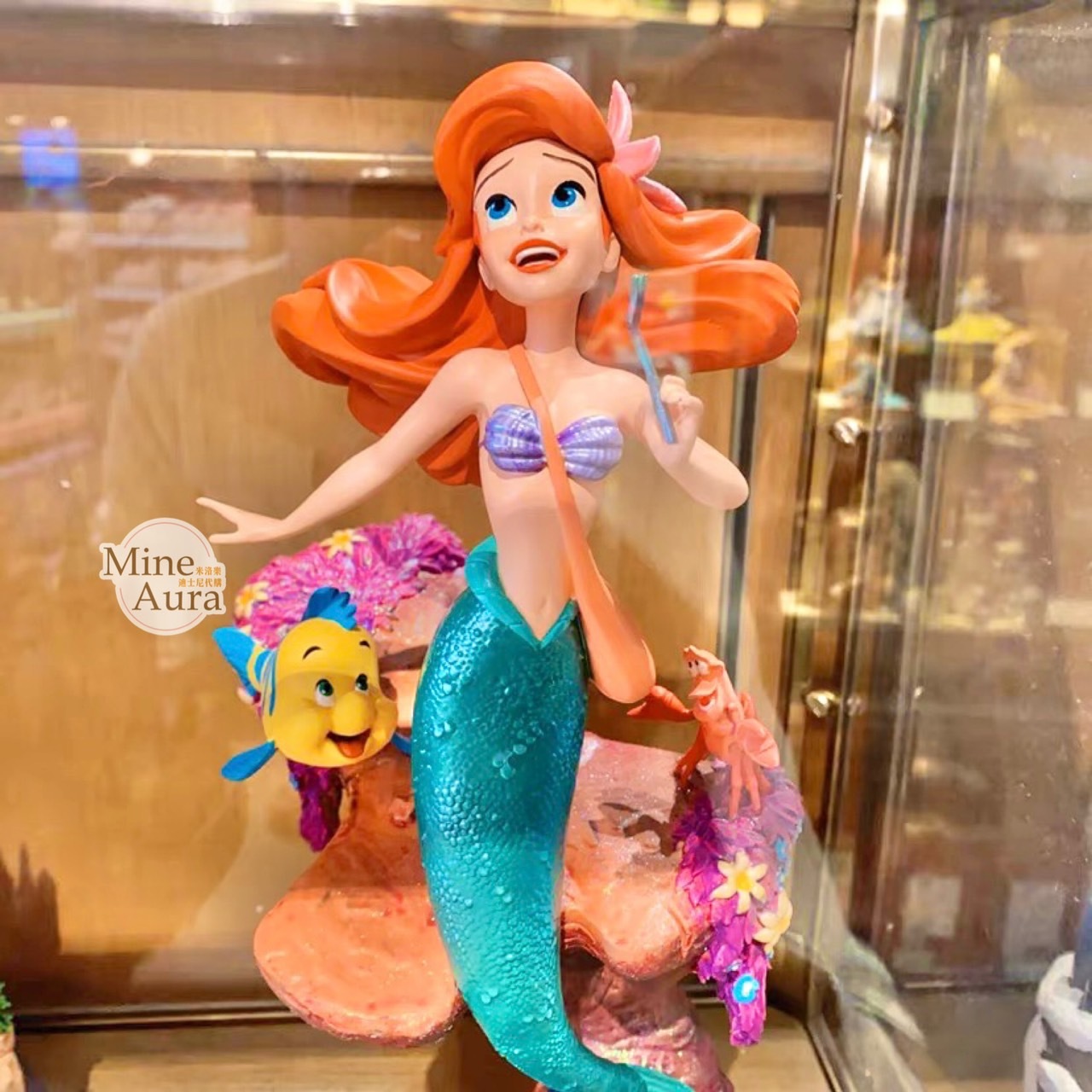 愛麗兒 Ariel 小比目魚 Floud 海底 電影場景 擺飾品 小美人魚 The Little Mermaid -上海迪士尼樂園