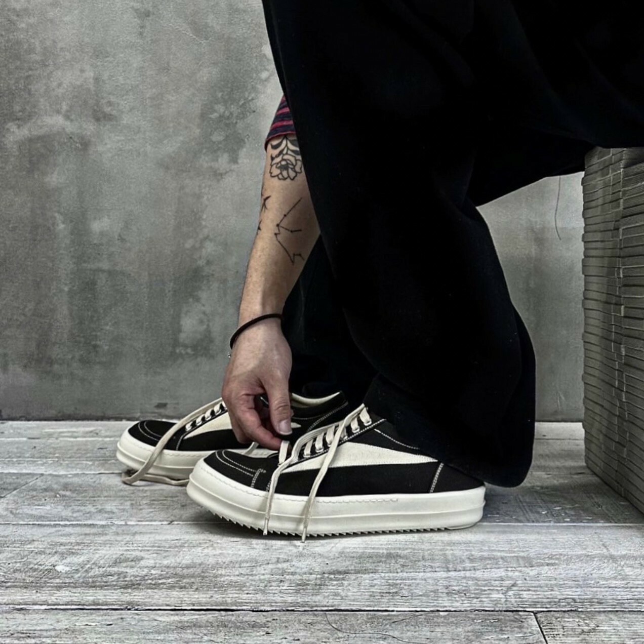 Rick Owens DRKSHDW '' Vans '' Vintage Denim Sneaker