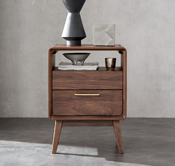 盧森堡胡桃木床頭櫃B款 LSB-B5024