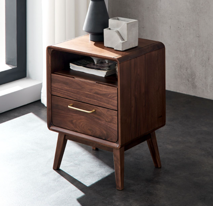 盧森堡胡桃木床頭櫃B款 LSB-B5024