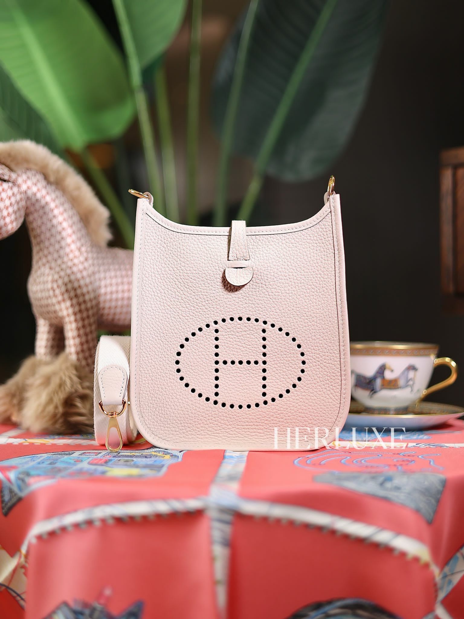 Evelyne mini 10 craie / 01 blanc cc tc k (一代：肩帶長105cm）