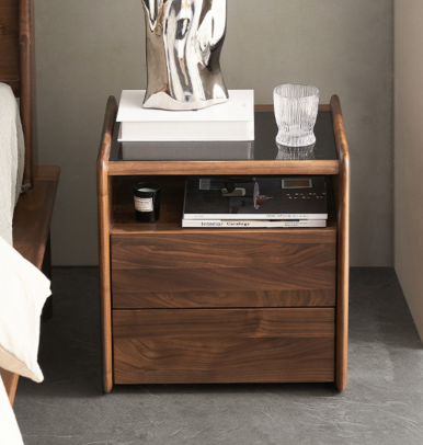 盧森堡胡桃木床頭櫃 LSB-B5026