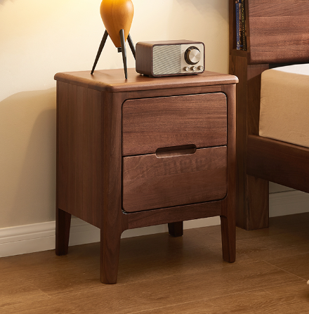 盧森堡胡桃木雙抽床頭櫃 LSB-B5025