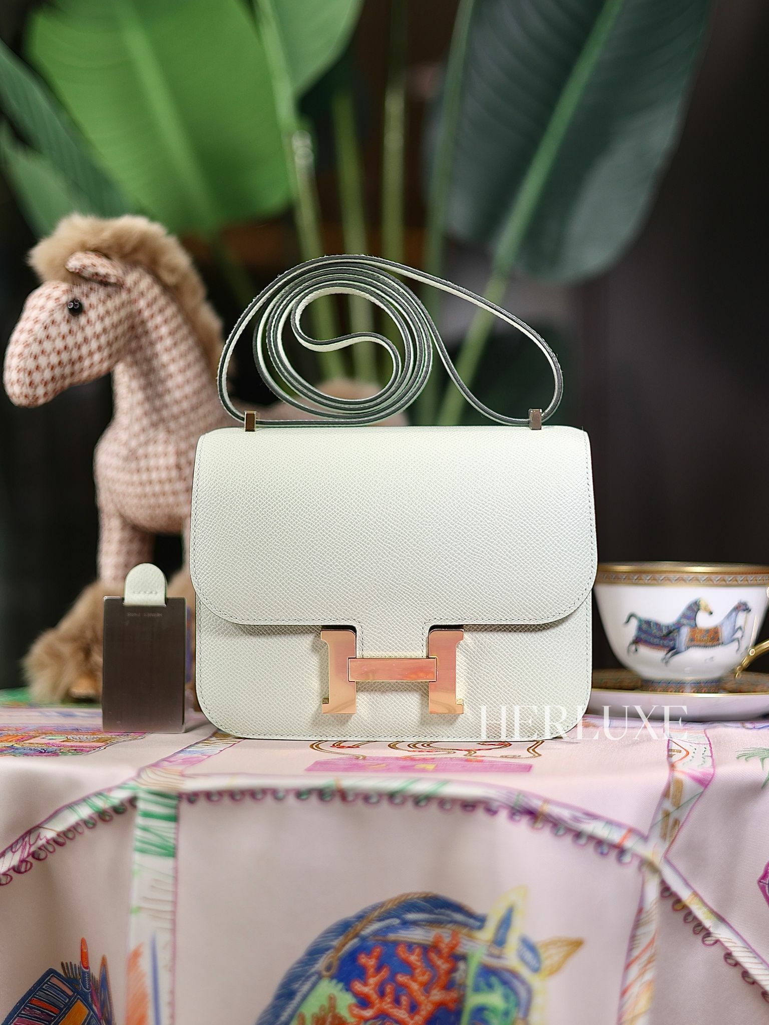 Constance mini mirror 0S vert fizz cp epsom B  (新款)