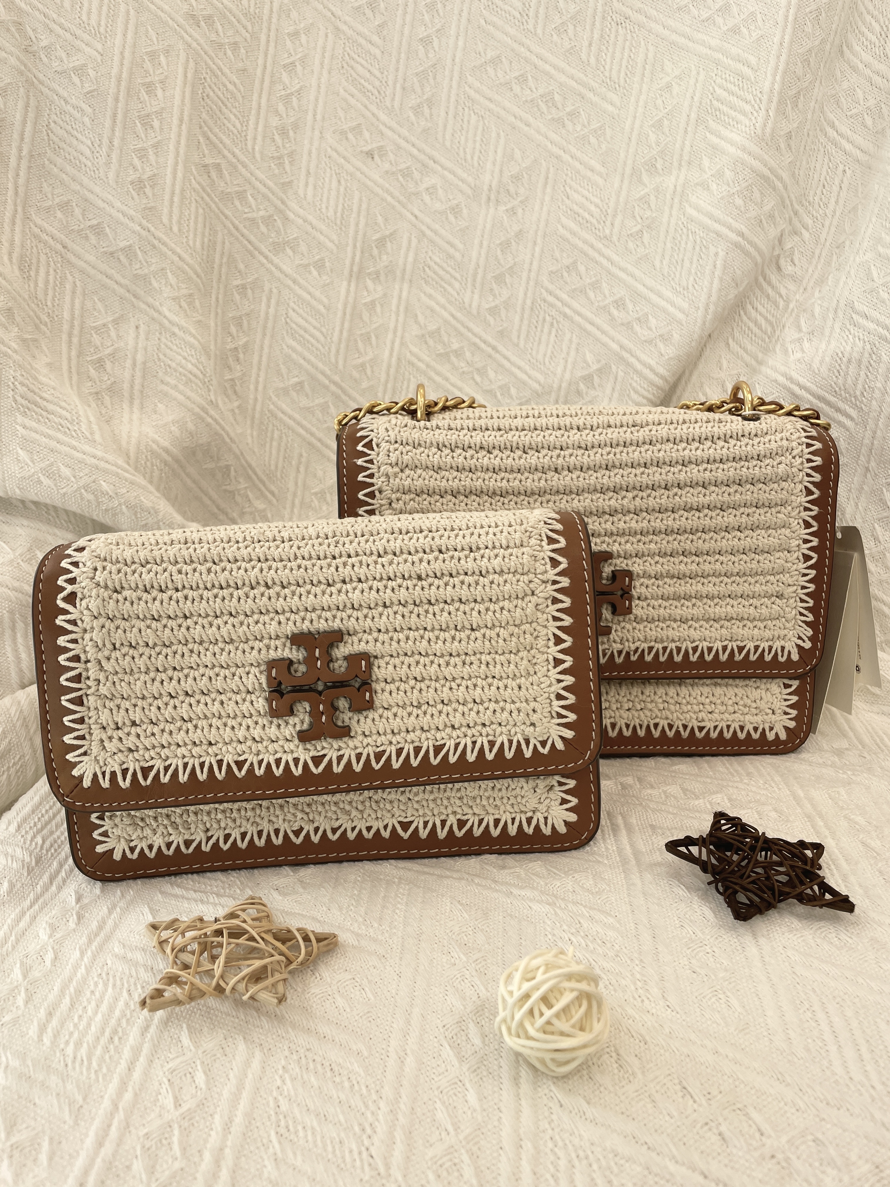 ToryBurch Britten crochet adjustable shoulder bag