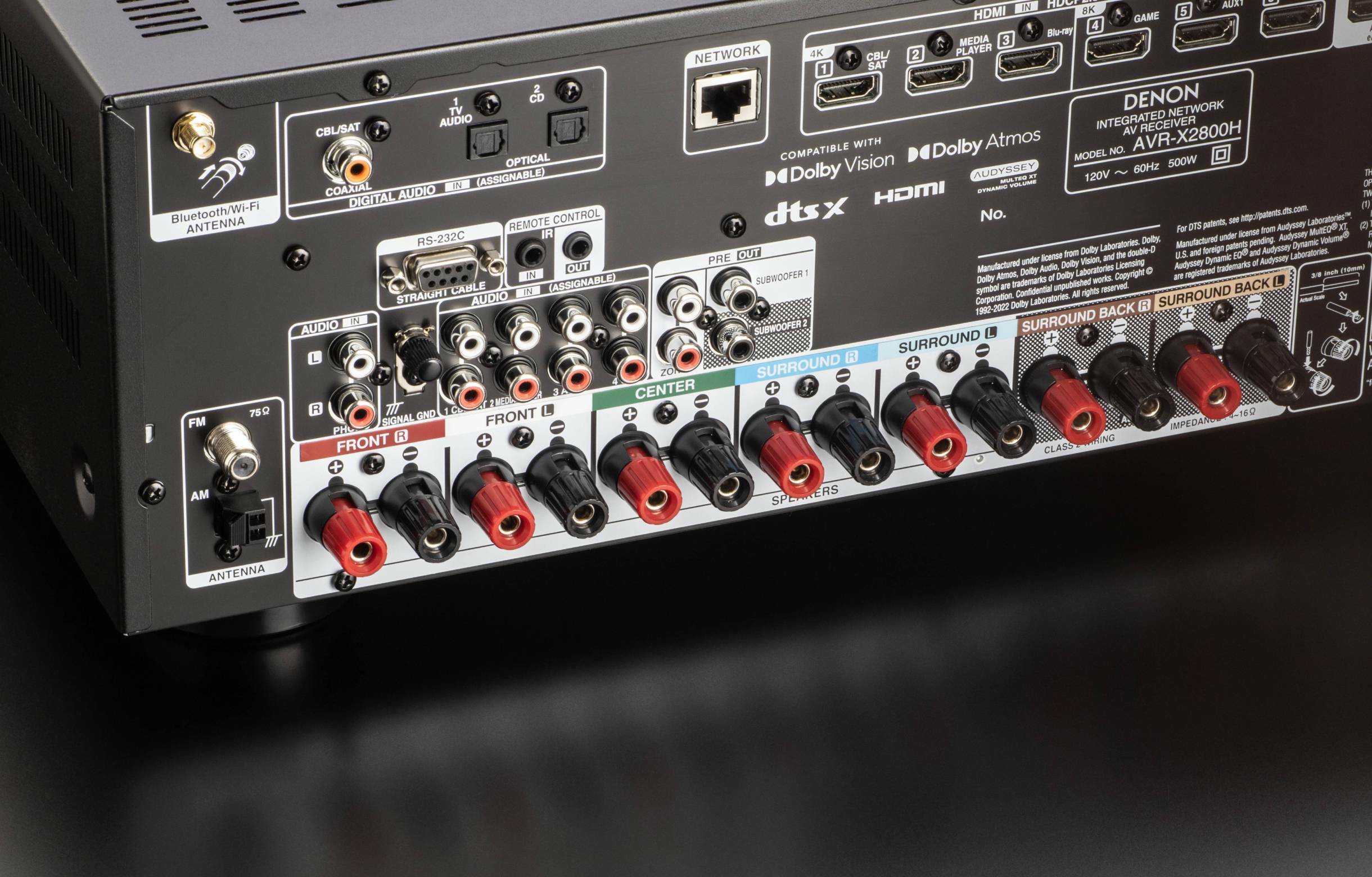 DENON AVR-X2800H​ 天龍7.2聲道125W 8K AV環繞擴音機