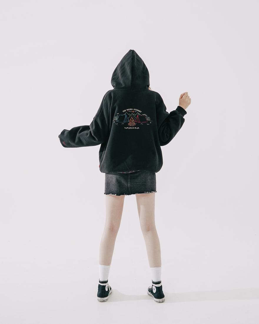 <預購> 韓國WV PROJECT 電繡刷毛帽T #露營