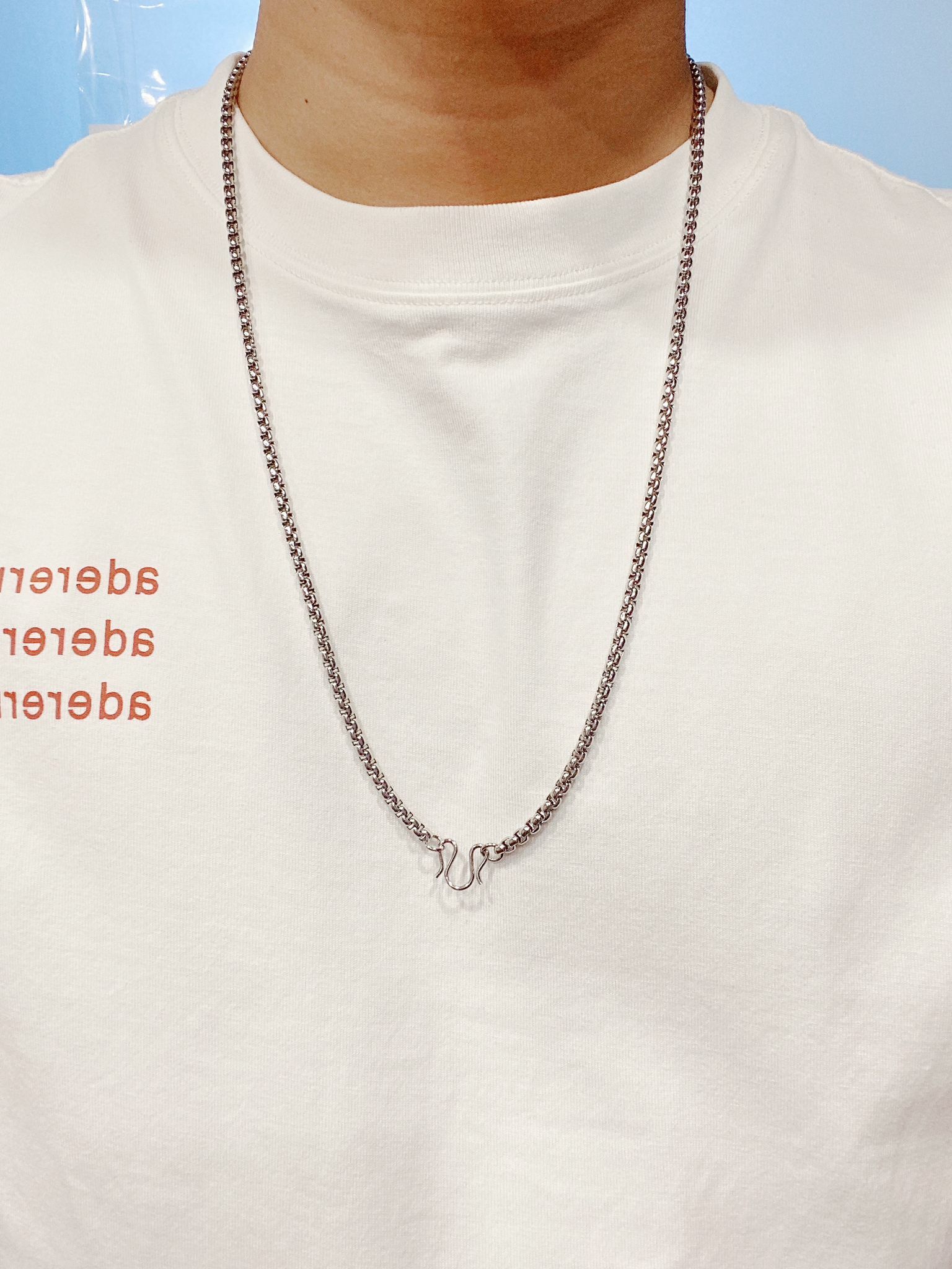 泰國龍婆廟 佛牌 鋼鍊 佛牌鍊 (70cm)