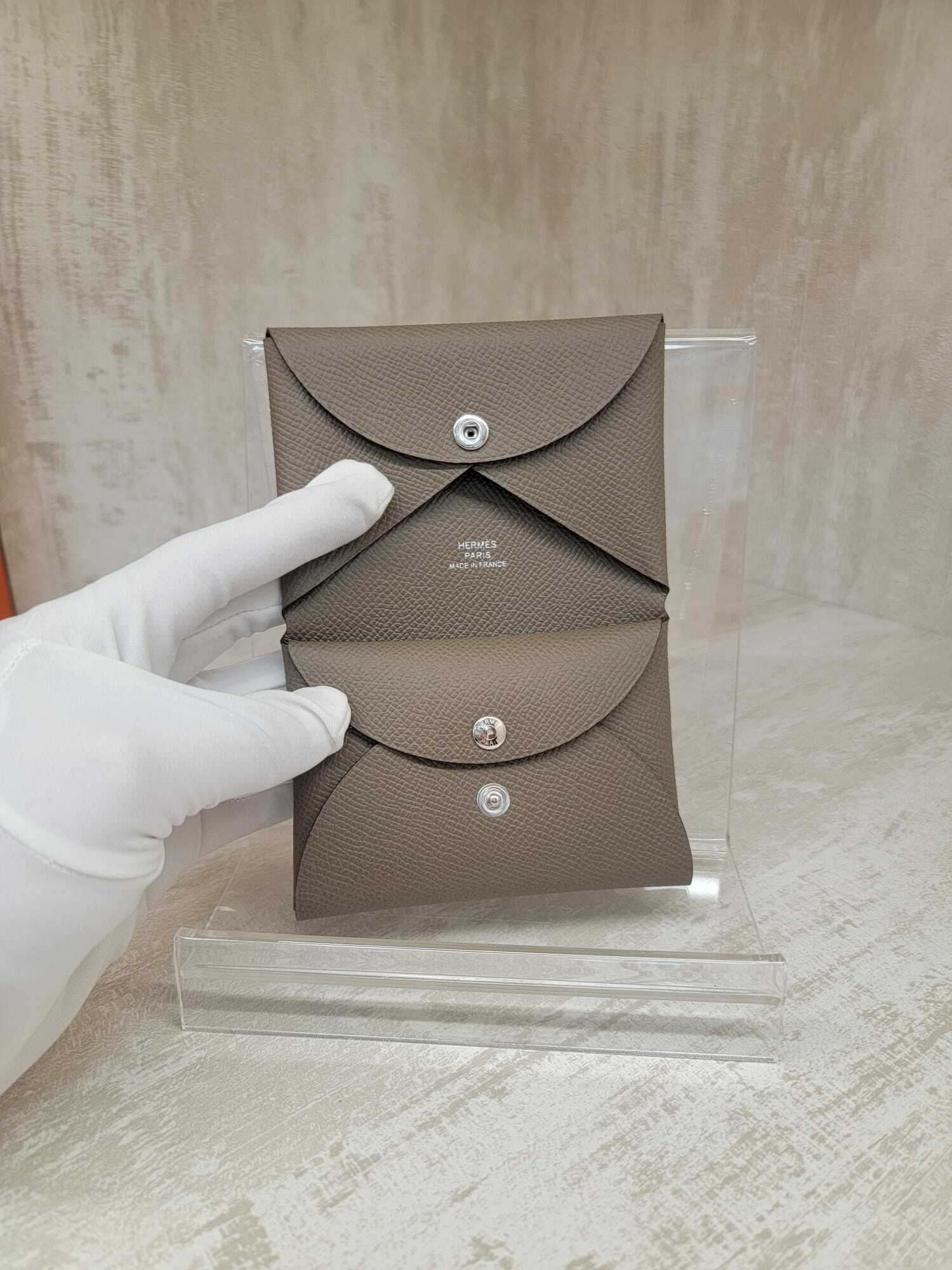 Hermes calvi duo ETOUPE  epsom大象灰