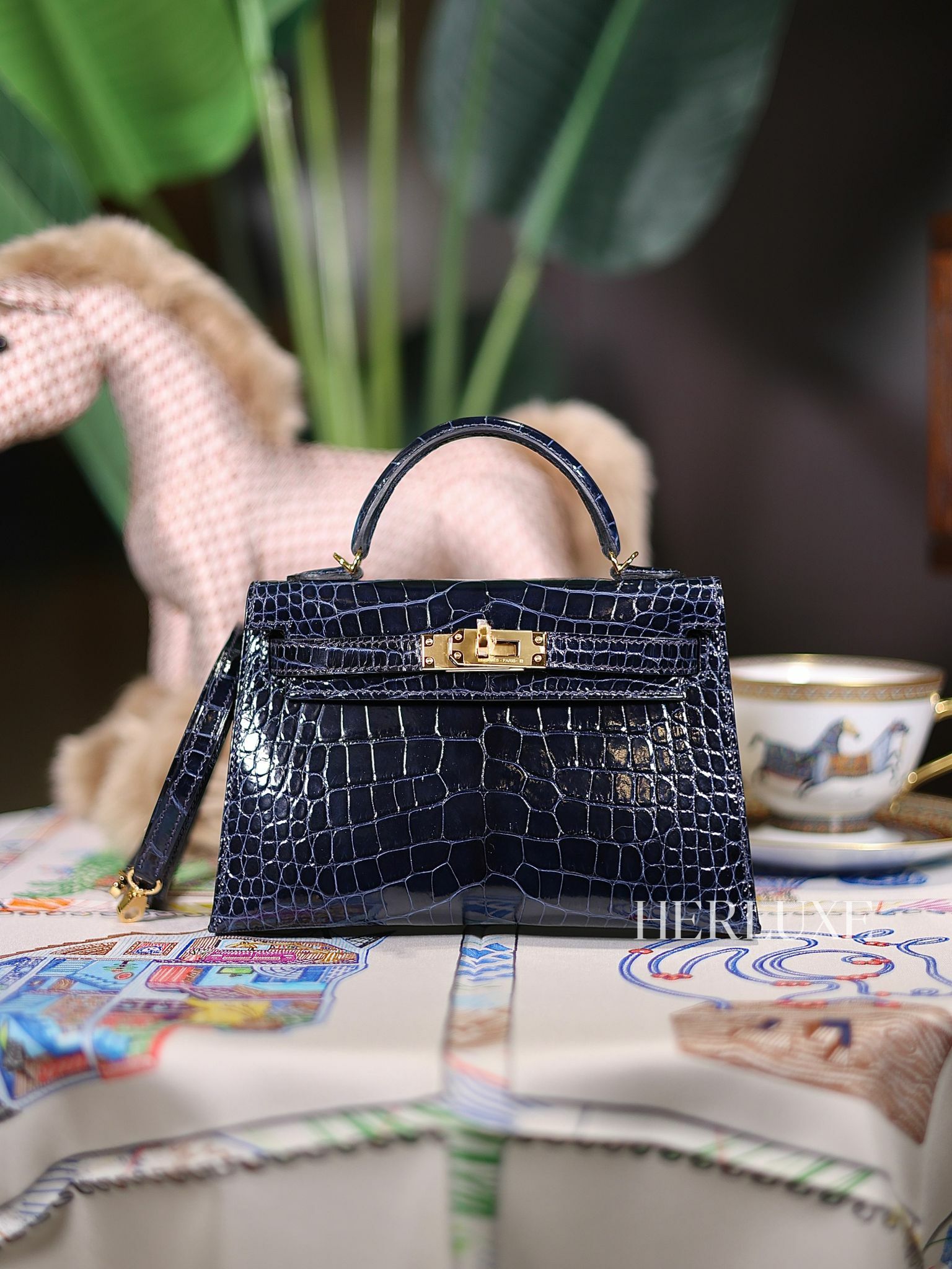 Kelly mini II 78 bleu marine cc  alligator W