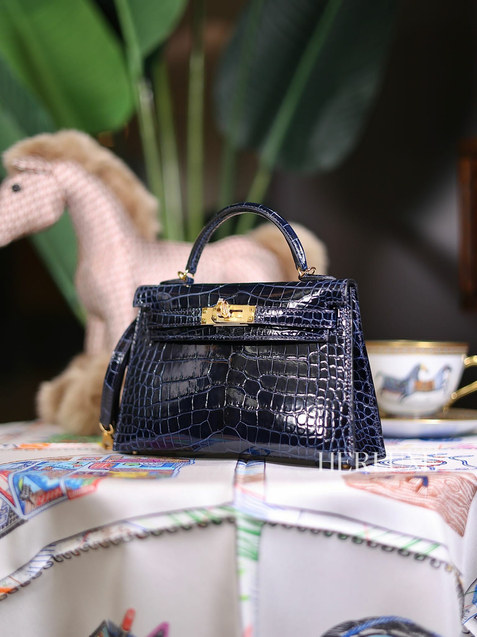 Kelly mini II 78 bleu marine cc  alligator W