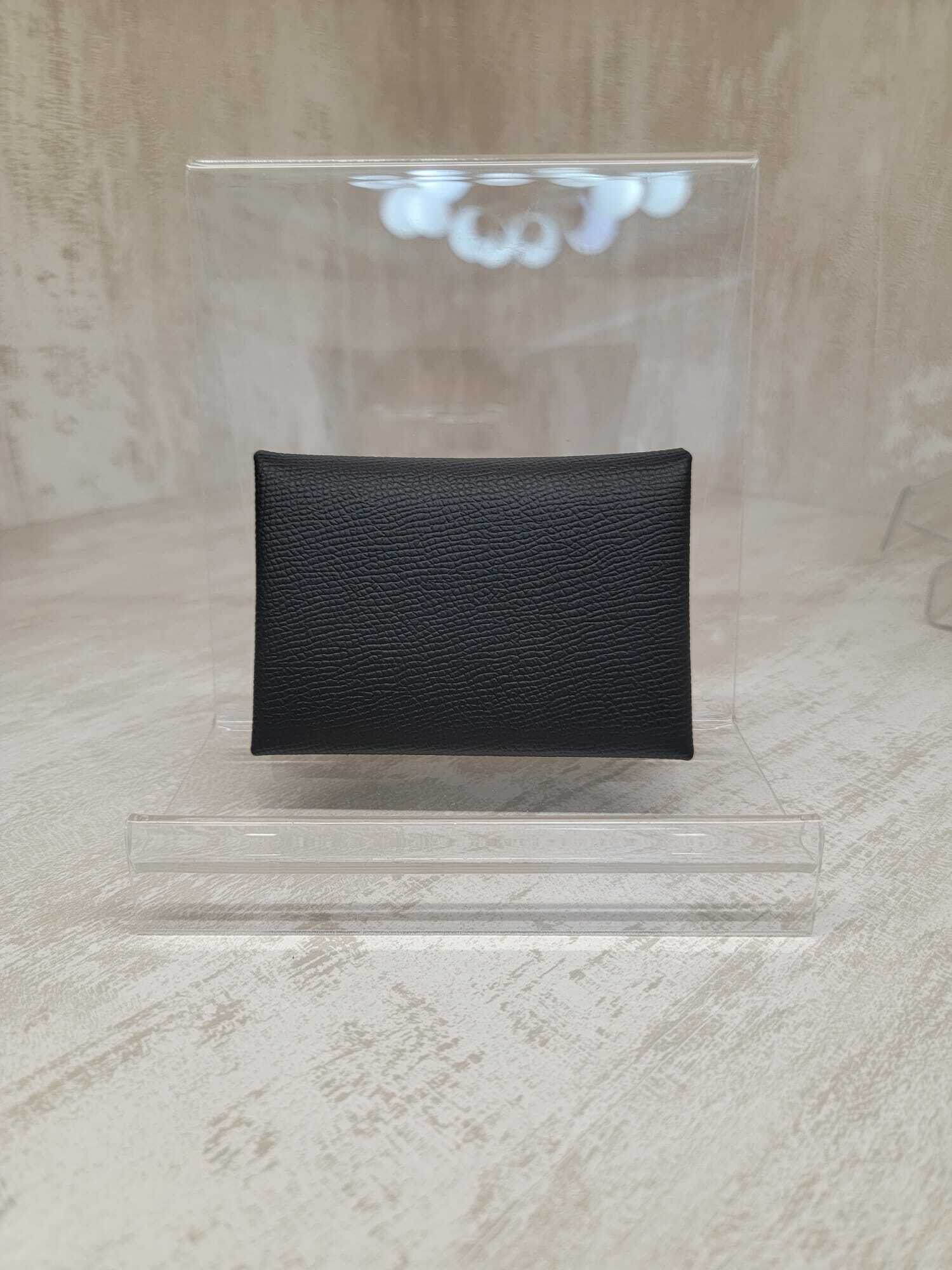 Hermes calvi duo  epsom 黑 卡包