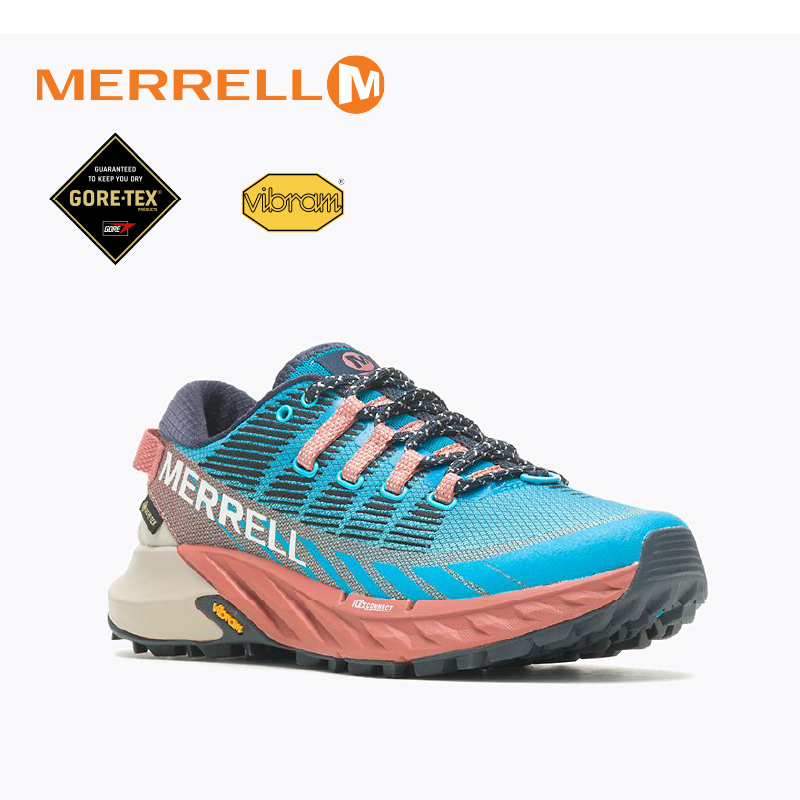 MERRELL 美國 AGILITY PEAK 4 GTX 防水輕量越野鞋 女款 藍 防水透氣/戶外 33ML067540
