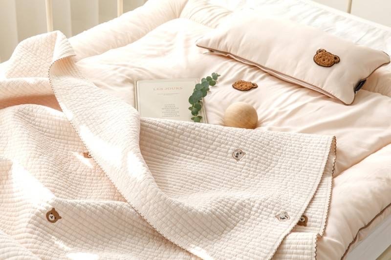 韓國連線-韓製清新小熊莫代爾棉被