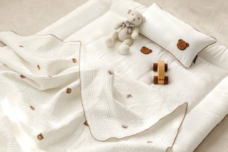 韓國連線-韓製清新小熊莫代爾棉被