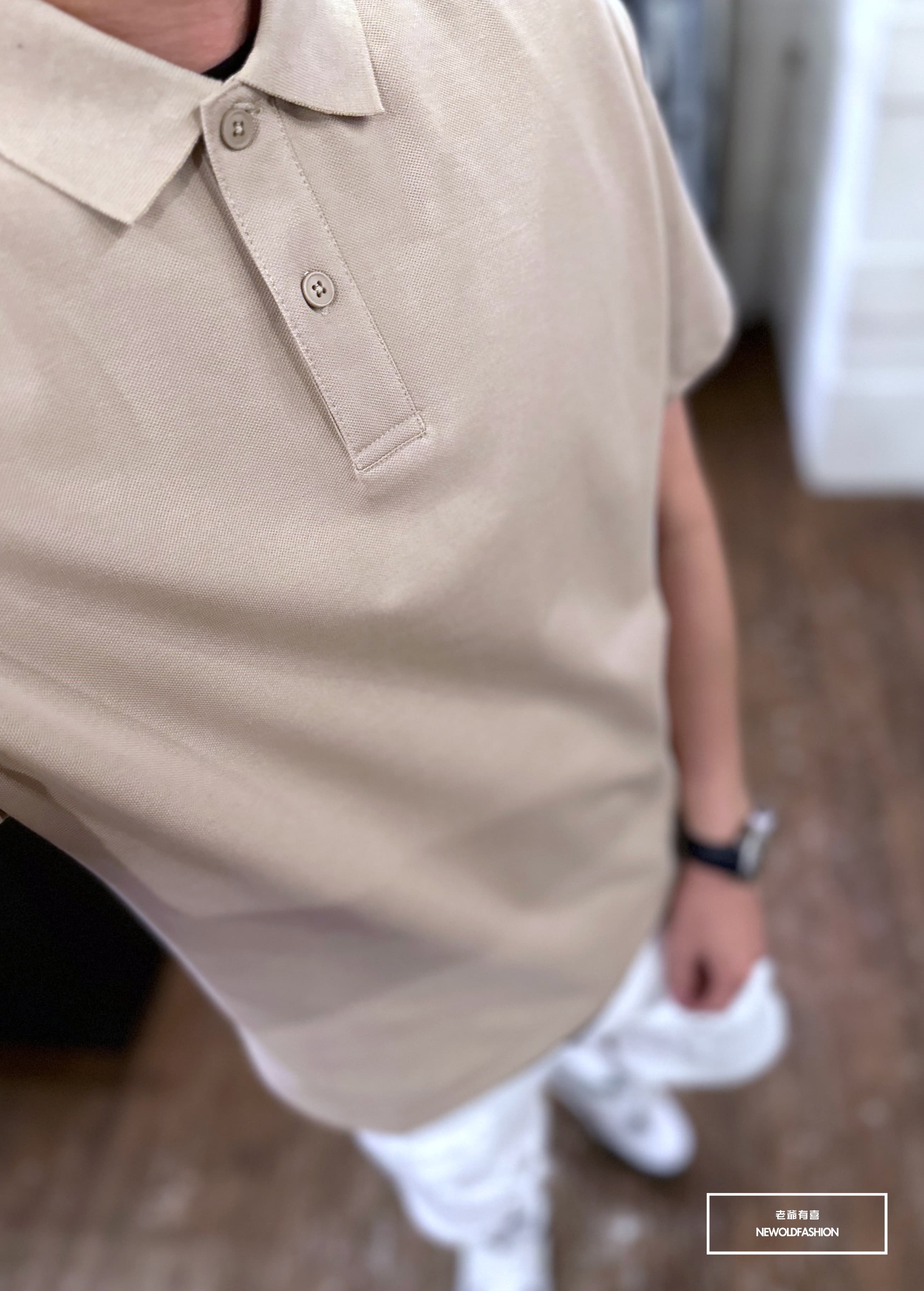 『新品上市』重磅手袖白標POLO衫(NOF2303C50001)-卡其