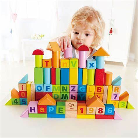 Hape Count and Spell Blocks, 80pcs E8402