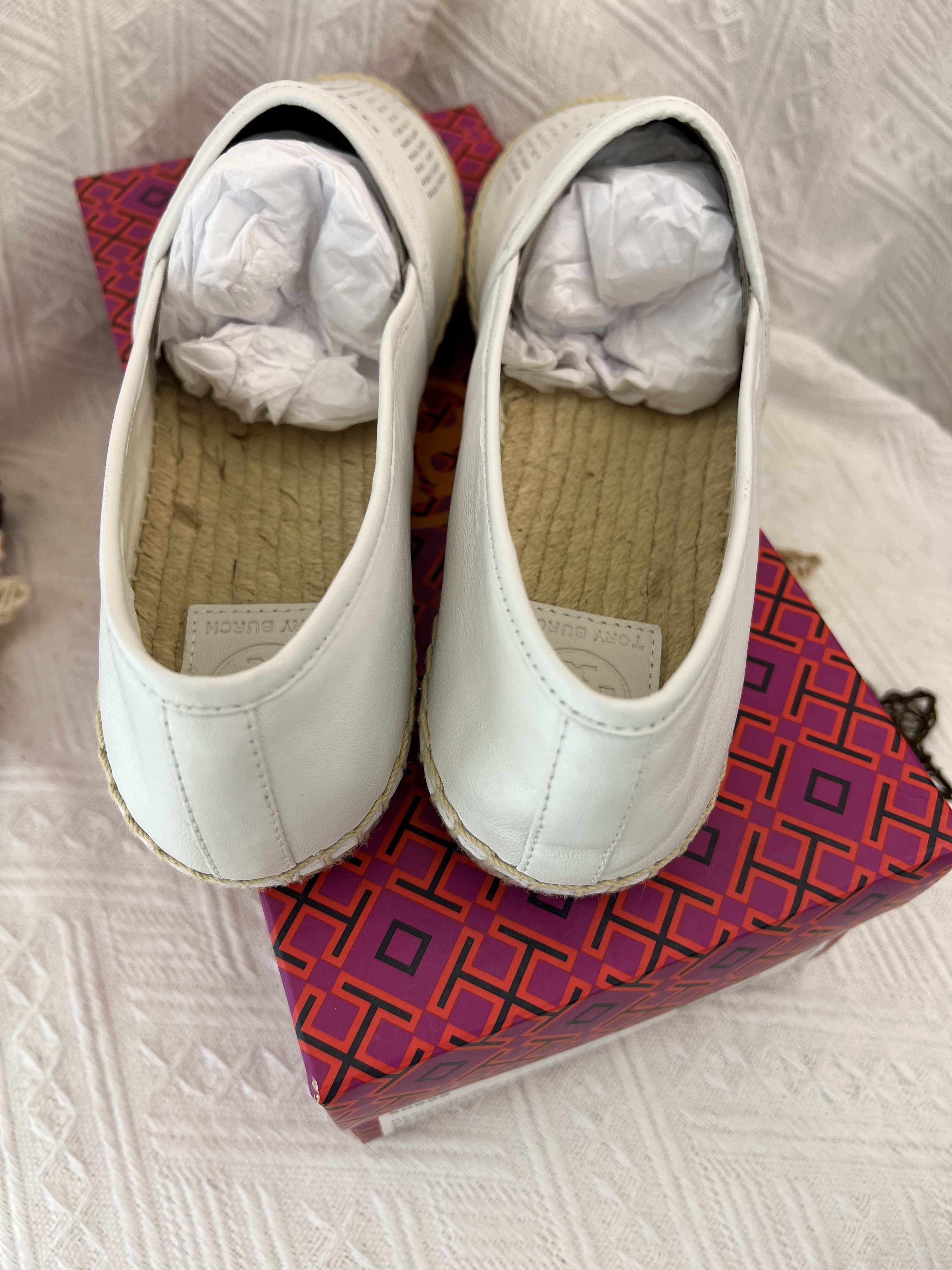 Tory Burch Perforated Logo Flat Espadrille