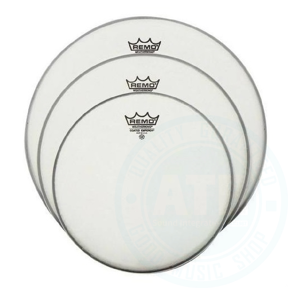 Remo Remo / Emperor Coated(PP-1412-BE) 雙層7.5mil 霧面鼓皮套組(含10/12/16吋) — 三峽鼓 / 打擊｜YA! 玩音樂