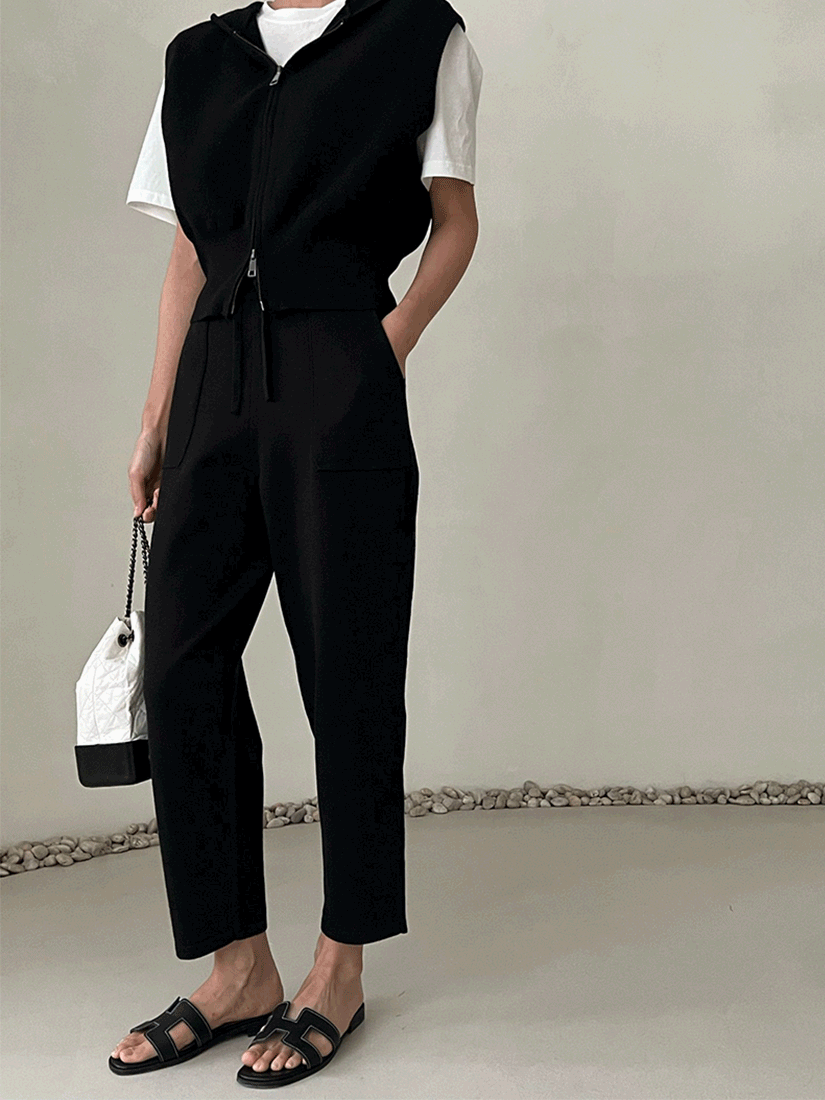 [現貨]休閒率性針織長褲套裝 [ 2色 ]