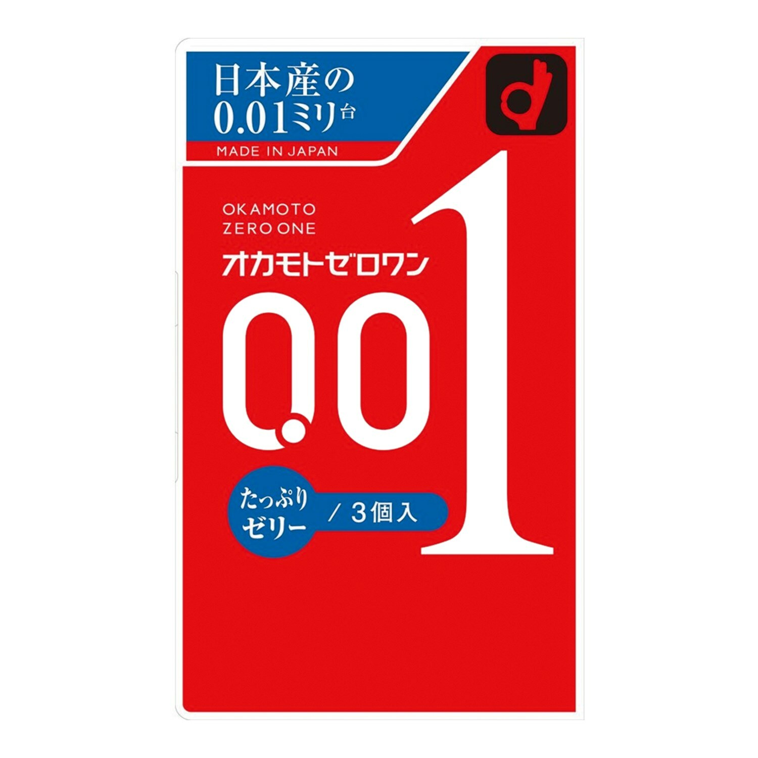 日本岡本0.01mm 增量潤滑液 大碼安全套 3片裝